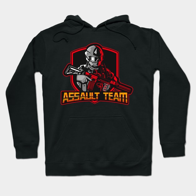 Assault Team Hoodie by Aim For The Face